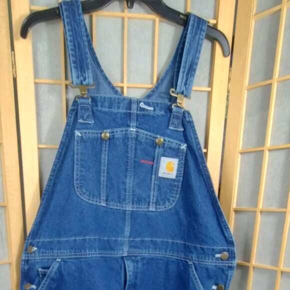 Carhartt Bib Denim Overalls Size 40 x 28*(see description) - Picture 1 of 11